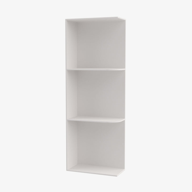 PW-WES530 Wall End Shelf with Open Shelves | TSG Forevermark Petit White - image 2