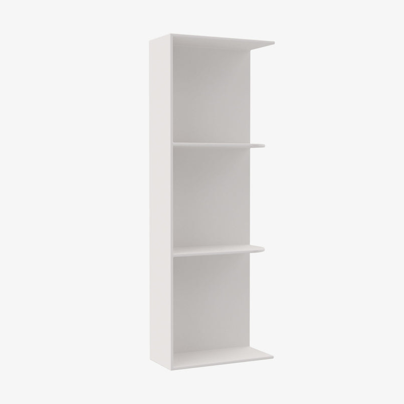 PW-WES536 Wall End Shelf with Open Shelves | TSG Forevermark Petit White - image 3