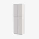 PW-WP2490B Four Door 24 Inch Tall Wall Pantry Cabinet with Butt Doors | Petit White - image 2