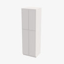 PW-WP3084B Four Door 30 Inch Tall Wall Pantry Cabinet with Butt Doors | Petit White - image 3