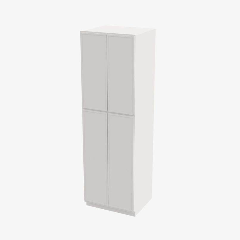 PW-WP3084B Four Door 30 Inch Tall Wall Pantry Cabinet with Butt Doors | Petit White - image 3