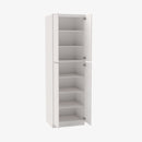 PW-WP2490B Four Door 24 Inch Tall Wall Pantry Cabinet with Butt Doors | Petit White - image 4