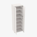 PW-WP3090B Four Door 30 Inch Tall Wall Pantry Cabinet with Butt Doors | Petit White - image 1