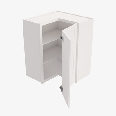 PW-WSQ2442 24 Inch Easy Reach Wall Corner Cabinet | Petit White - image 1