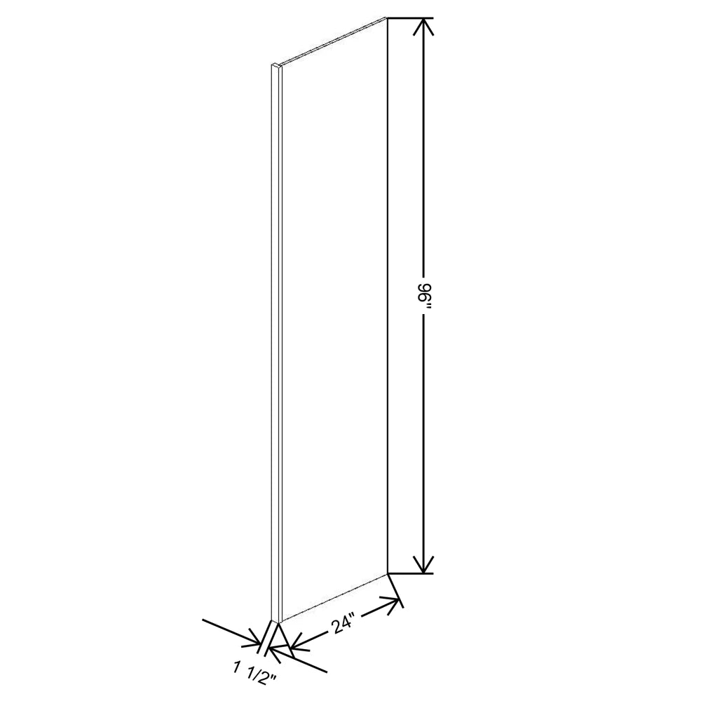Fabuwood Quest Discovery Frost 1 1/2" W X 96" H X 24" D Refrigerator End Panel - image 1