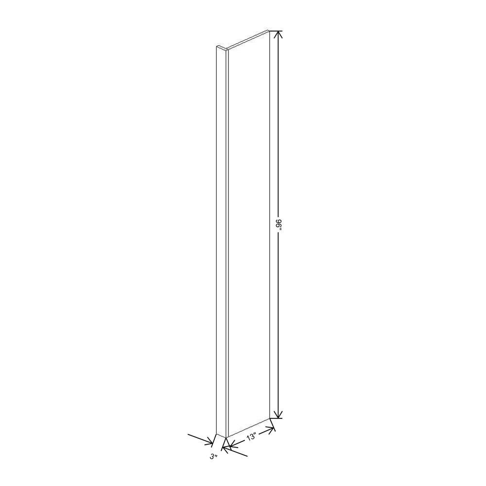 Fabuwood Illume Tuscany Muratti 1 3" W x 96" H x 13" D Refrigerator End Panel - image 1