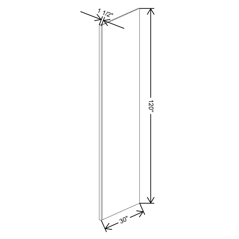 Fabuwood Allure Galaxy Timber 1 1/2" W X 120" H X 30" D Refrigerator End Panel