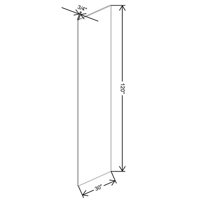 Fabuwood Allure Galaxy Mocha 3/4" W X 120" H X 30" D Refrigerator End Panel - image 1