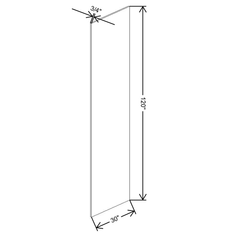 Fabuwood Allure Galaxy Linen 3/4" W X 120" H X 30" D Refrigerator End Panel - image 1