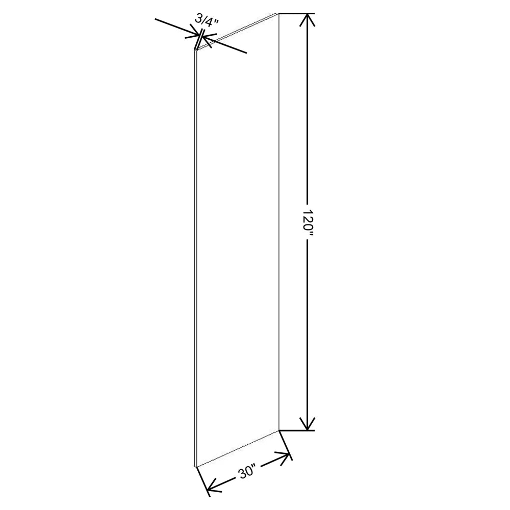 Fabuwood Allure Nexus Frost 3/4" W X 120" H X 30" D Refrigerator End Panel - image 1