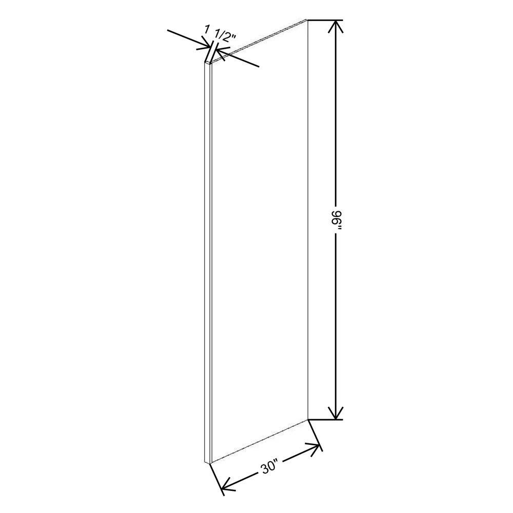 Fabuwood Allure Onyx Frost 1 1/2" W X 96" H X 30" D Refrigerator End Panel - image 1