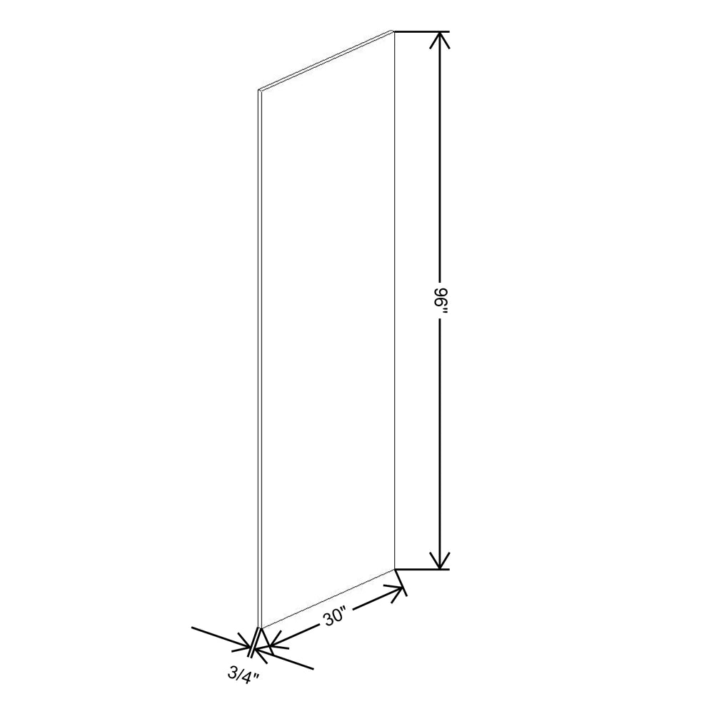 Fabuwood Allure Nexus Frost 3/4" W X 96" H X 30" D Refrigerator End Panel