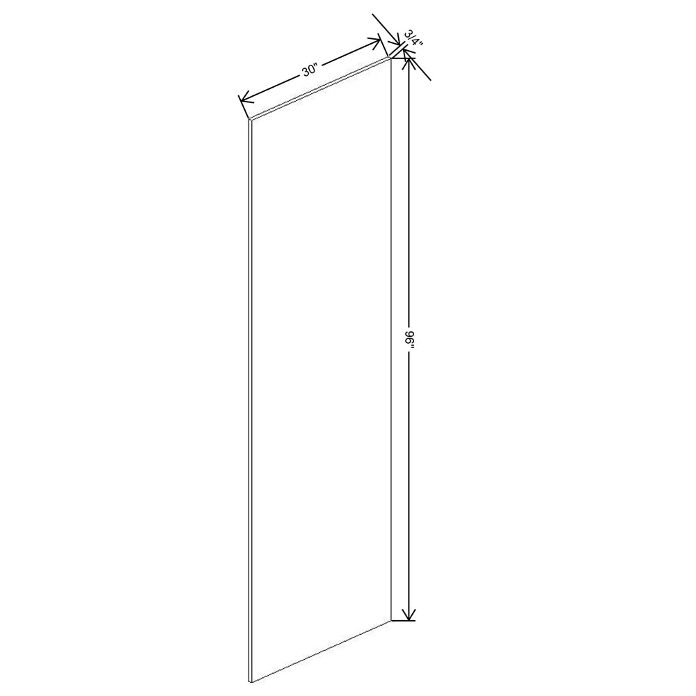 Fabuwood Illume Catalina Como Ash 2 3/4" W x 96" H x 30" D End Panel