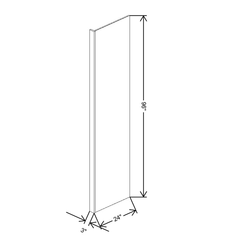 Fabuwood Allure Galaxy Cobblestone 3" W X 96" H X 24" D Refrigerator End Panel - image 1