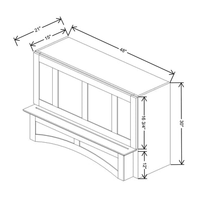 Fabuwood Allure Galaxy Timber 48" W X 30" H X 21" D Arched Hood With Full Interior Stainless Steel Hood Liner - image 1