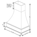 Fabuwood Allure Onyx Horizon 37 3/4" W X 46" H X 19 7/8" D Walnut Curved Artisan Hood - image 1