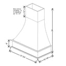 Fabuwood Allure Galaxy Horizon 37 3/4" W X 46" H X 19 7/8" D Curved Artisan Hood - image 1