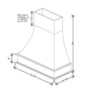 Fabuwood Allure Galaxy Linen 43 3/4" W X 46" H X 19 7/8" D Timber Curved Artisan Hood - image 1