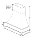 Fabuwood Allure Galaxy Horizon 43 3/4" W X 46" H X 19 7/8" D Walnut Curved Artisan Hood - image 1