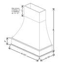 Fabuwood Allure Galaxy Horizon 43 3/4" W X 46" H X 19 7/8" D Curved Artisan Hood - image 1