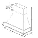 Fabuwood Allure Onyx Horizon 49 3/4" W X 46" H X 19 7/8" D Timber Curved Artisan Hood - image 1