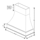 Fabuwood Allure Galaxy Linen 49 3/4" W X 46" H X 19 7/8" D Walnut Curved Artisan Hood - image 1