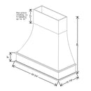 Fabuwood Allure Galaxy Cobblestone 49 3/4" W X 46" H X 19 7/8" D Curved Artisan Hood - image 1