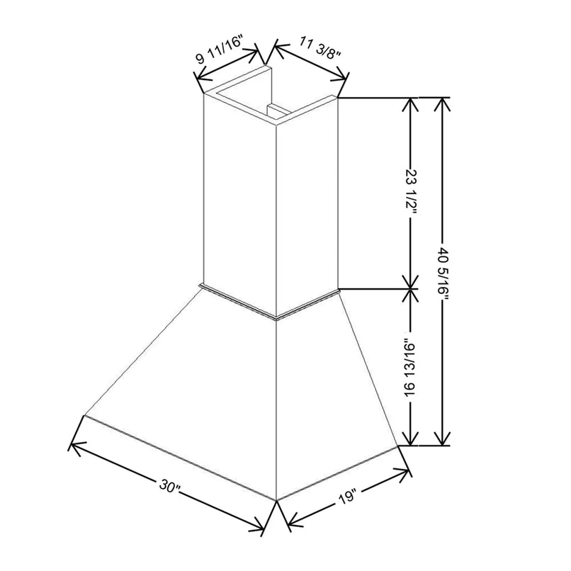Fabuwood Allure Onyx Horizon 30" W X 40 5/16" H X 19" D Timber Euro Hood - image 1