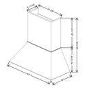 Fabuwood Allure Galaxy Horizon 42" W X 40 5/16" H X 19" D Timber Euro Hood - image 1