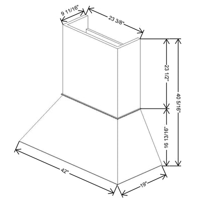 Fabuwood Allure Onyx Horizon 42" W X 40 5/16" H X 19" D Euro Hood - image 1