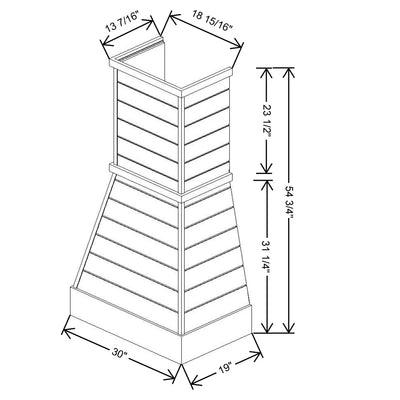 Fabuwood Allure Onyx Frost 30" W X 54 3/4" H X 19" D Timber Farmhouse Hood - image 1