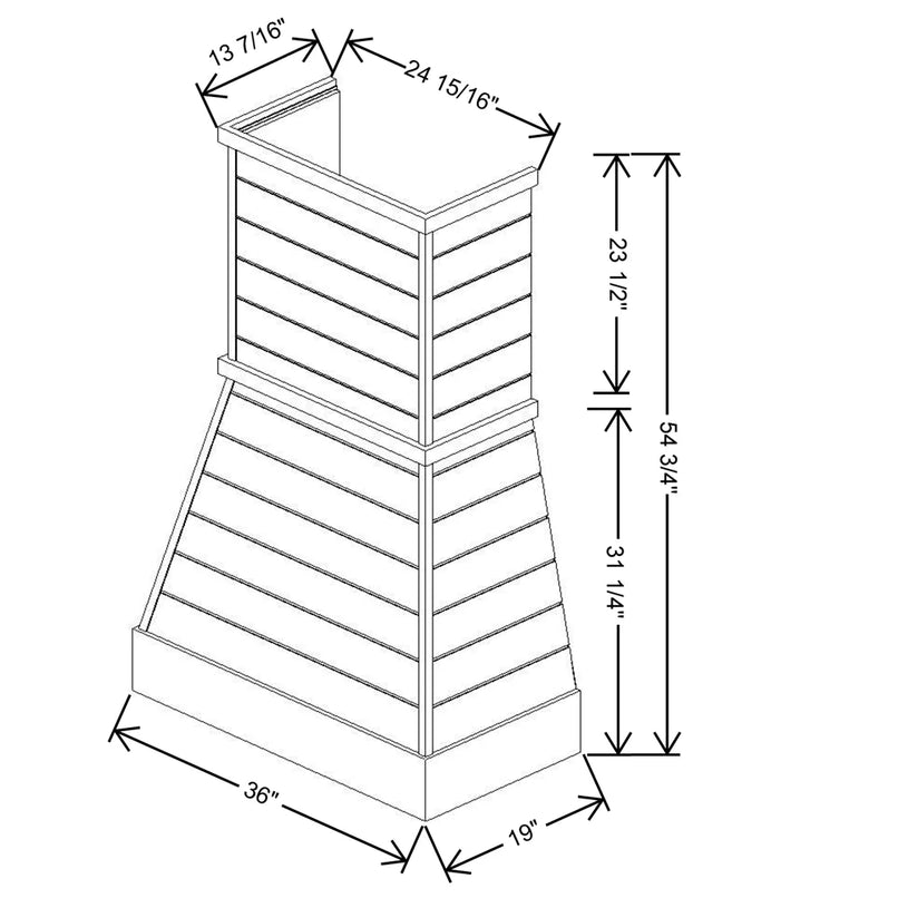 Fabuwood Allure Galaxy Cobblestone 36" W X 54 3/4" H X 19" D Timber Farmhouse Hood - image 1