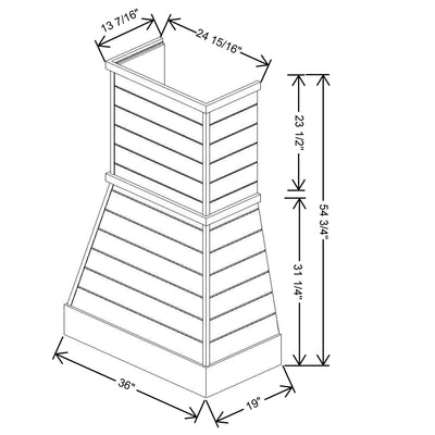 Fabuwood Allure Onyx Horizon 36" W X 54 3/4" H X 19" D Timber Farmhouse Hood - image 1