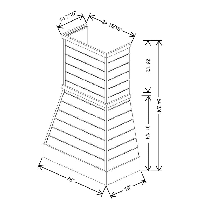 Fabuwood Allure Galaxy Timber 36" W X 54 3/4" H X 19" D Farmhouse Hood - image 1
