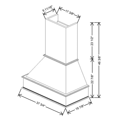 Fabuwood Allure Galaxy Cobblestone 37 3/4" W X 46 3/8" H X 19 7/8" D Timber Signature Hood - image 1