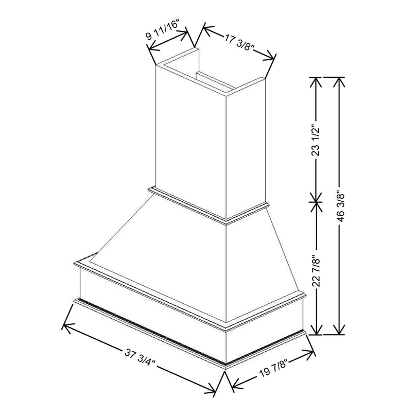 Fabuwood Allure Galaxy Horizon 37 3/4" W X 46 3/8" H X 19 7/8" D Timber Signature Hood - image 1