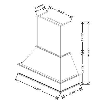 Fabuwood Allure Galaxy Frost 43 3/4" W X 46 3/8" H X 19 7/8" D Walnut Signature Hood - image 1