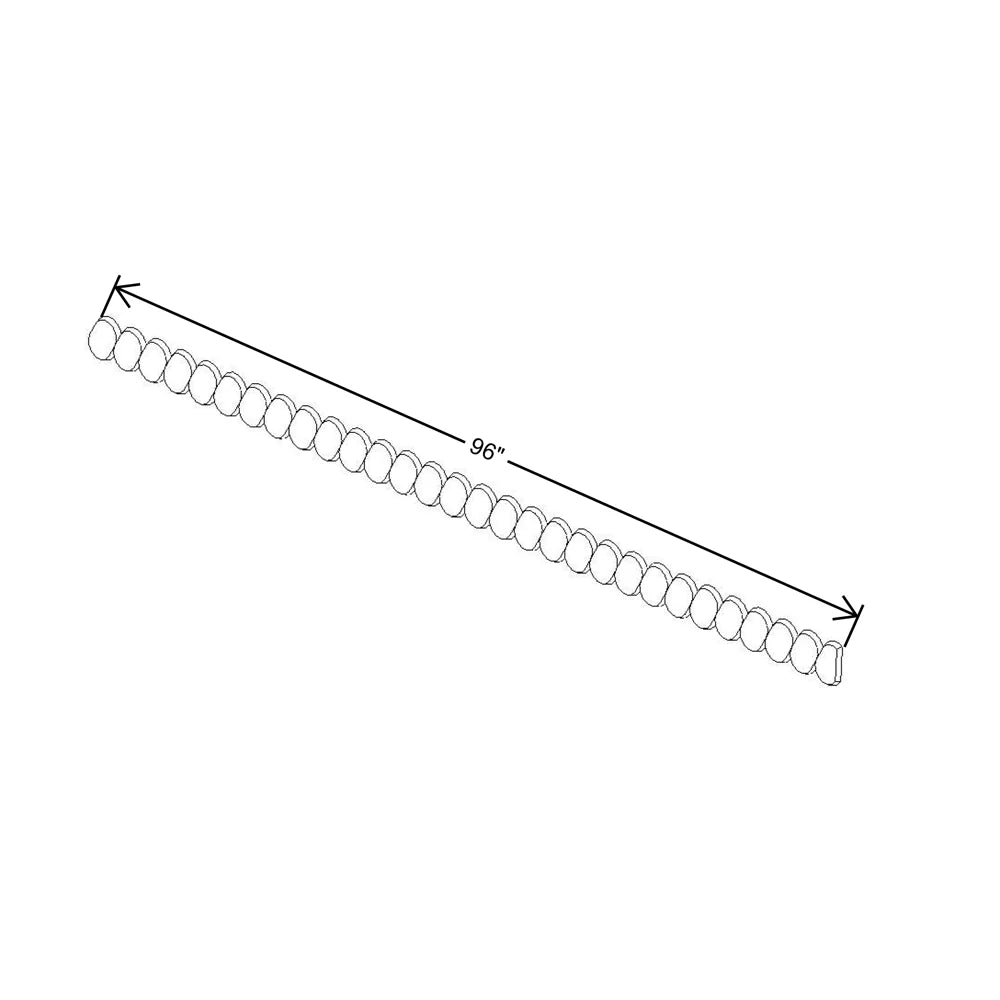 Fabuwood Value Premium Hallmark Frost 96" W X 1 1/2" H X 1/8" D Rope Molding