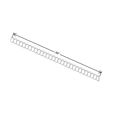 Fabuwood Value Premium Hallmark Frost 96" W X 1 1/2" H X 1/8" D Rope Molding - image 1