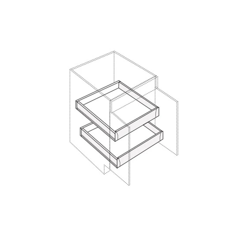 Fabuwood Illume Catalina Grigio Gloss 21" W Base Cabinet Roll Out - image 1