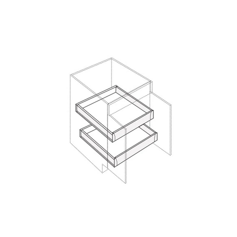 Fabuwood Illume Catalina Bianco Gloss 24" W Base Cabinet Roll Out