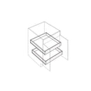 Fabuwood Illume Tuscany Olmo 3 33" W Base Cabinet Roll Out - image 1