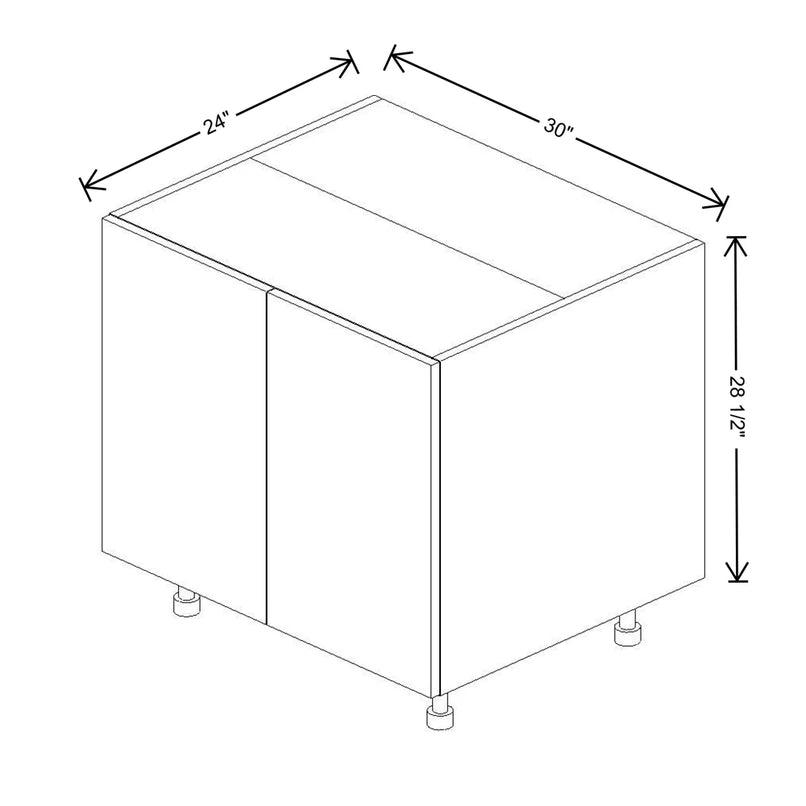 Fabuwood Illume Catalina Bianco Gloss 30" W X 34 1/2" H X 24" D Base Range Top Cabinet - image 1