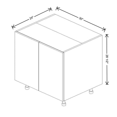 Fabuwood Illume Catalina Grigio Gloss 30" W X 34 1/2" H X 24" D Base Range Top Cabinet - image 1