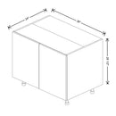 Fabuwood Illume Catalina Grigio Gloss 36" W X 34 1/2" H X 24" D Base Range Top Cabinet - image 1