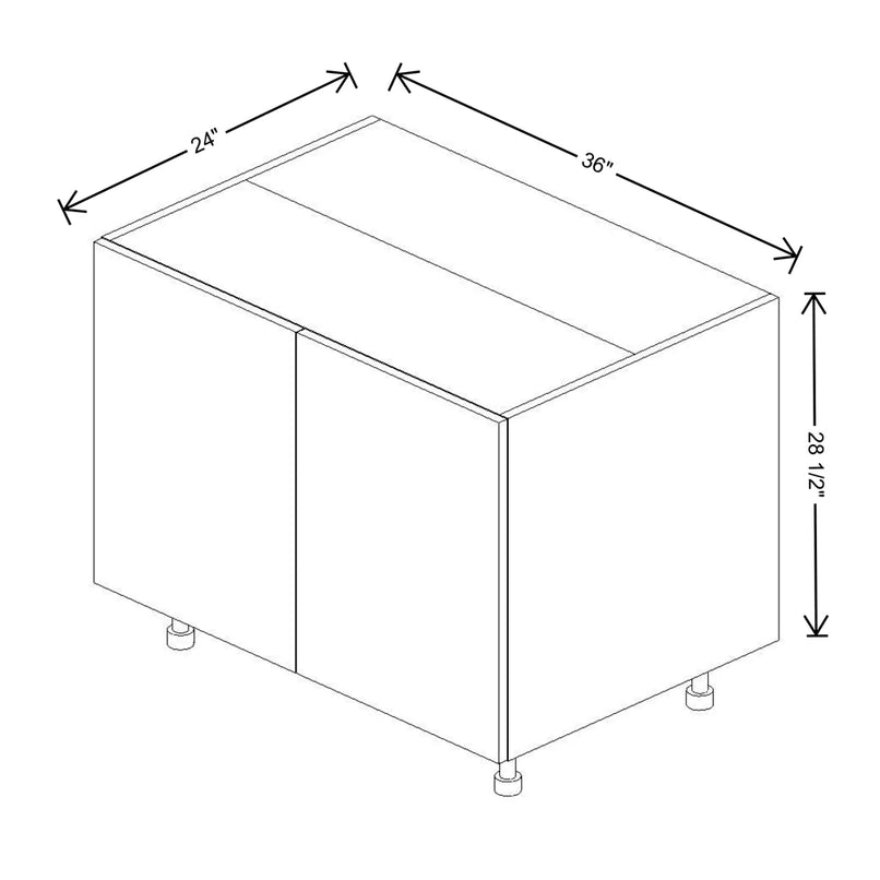 Fabuwood Illume Catalina Bianco Matte 36" W x 34 1/2" H x 24" D Base Range Top Cabinet - image 1