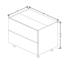 Fabuwood Illume Tuscany Olmo 3 36" W x 34 1/2" H x 24" D Base Range Top W/2 Drawers Cabinet - image 1