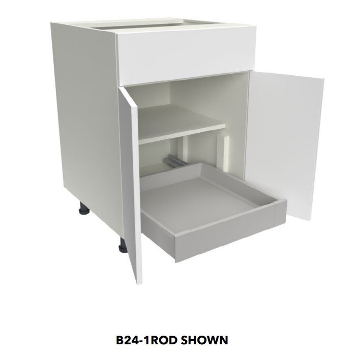 Fabuwood Illume Tuscany Como Ash 2 Installed Roll Out Drawers Kitchen Cabinet – ITCA2-B36-1ROD - image 1