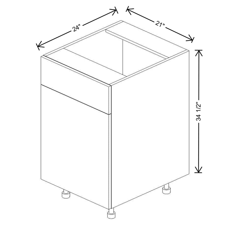 Fabuwood Illume Tuscany Olmo 3 21" W x 34 1/2" H x 24" D Single Door Sink Base Cabinet - image 1