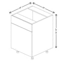 Fabuwood Illume Catalina Olmo 3 24" W x 34 1/2" H x 24" D Single Door Sink Base Cabinet - image 1